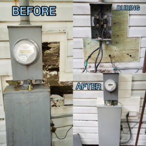 Before & After Panel Change  Ex. of a great job on a damage panel change.